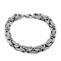 8MM Width Stainless Steel Square Shape Byzantium Bracelet